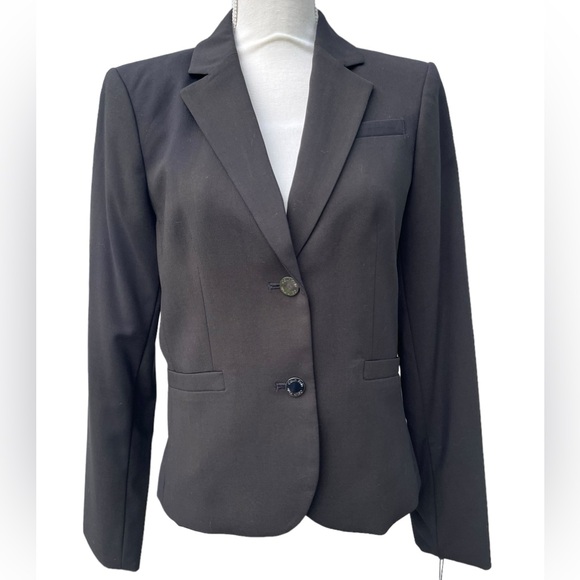 Calvin Klein Black Two-Button Blazer Size 8 - Picture 6 of 14